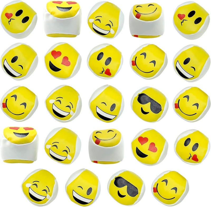 Srenta Funny Juggling Balls, 24 Pack Juggling Balls for Kids, Funny Kickballs Party Favors, Assorted Styles Cute Kickball for Kids and Adults, Mini Durable Juggling Balls - Image 1